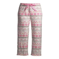Sleep & Co Kadın ve Kadın Plus Çoraplı Peluş Pijama Pantolon, 2 Parça Set