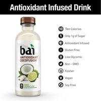 Bai Glutensiz, Andes Hindistan Cevizi Kireci, Antioksidanla Aşılanmış içecek, Fl Oz, Şişeler