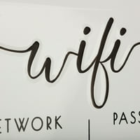 Daha iyi Evler ve Bahçeler Beyaz Emaye Masa Üstü Kuru Silme Wifi Şifre İşareti, 7 x 9