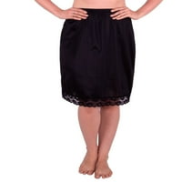 Kadın Shapewear Yarım Kayma Anti-Statik Siyah Elbise Etek Altında-Küçük