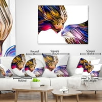 Canlı Lavanta Tarlası Üzerinde Designart Renkli Gökyüzü - Çiçekli Kırlent - 16x16