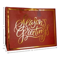 Tatil Zamanı Noel Süper Jumbo Hediye Çantası; Sezonun Selamları; Çok Renkli; Kağıt Torba