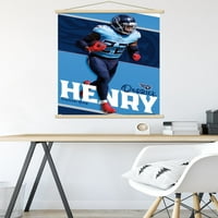 Tennessee Titans - Manyetik Çerçeveli Derrick Henry Duvar Posteri, 22.375 34