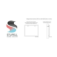Stupell Industries Büyüleyici Unicorn Gülümseyen Çiçek Taç Yıldız Tasarım Grafik Sanat Galerisi Sarılmış Tuval Baskı