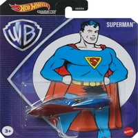 Hot Wheels Superman Karakter Arabası, Koleksiyon 1: DC Evreninden Esinlenen Ölçekli Oyuncak Araba