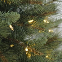 Tatil Zamanı Önceden Aydınlatılmış 7.5 'Prescott çam yapay Noel Ağacı, LED açık ışıklar