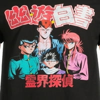 Yu Yu Hakusho erkek ve Büyük erkek Karakterler Atış grafikli tişört