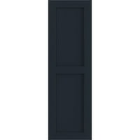 Ekena Millwork 15 W 71 H Gerçek Uyum PVC İki eşit Düz Panel Panjur, Yıldızsız Gece Mavisi
