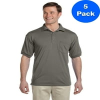 Erkekler 5. oz. Cep Paketi ile DryBlend Jersey Polo