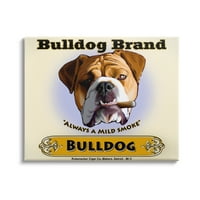 Stupell Industries Bulldog Marka Hafif Sigara Vintage Evcil Hayvan Reklamı, 30, Brian Rubenacker'ın Tasarımı