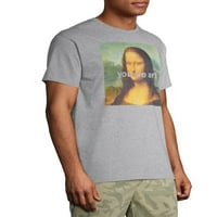 Mona Lisa Sen Sanat erkek ve Büyük erkek grafikli tişört