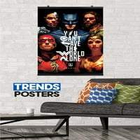 Çizgi Roman Filmi - Justice League - Dünyayı Kurtar Duvar Posteri, 22.375 34
