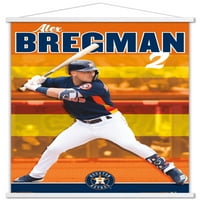 Ahşap Manyetik Çerçeveli Houston Astros - Ale Bregman Duvar Posteri, 22.375 34