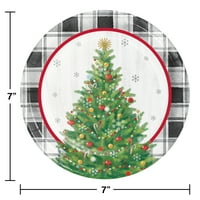 Yaratıcı Dönüştürme Tatil Noel Ağacı 7 Kağıt Tatlı Tabakları Sayısı