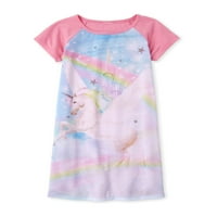 Çocuk Yeri Kızlar Uçan Unicorn Pijama Gecelik, 4-16 Beden