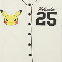Pokémon Boys Pikachu Beyzbol Forması ve Grafik Tişört, 2'li Paket, 4-18 Beden