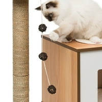 Vesper V-Tabanlı Kedi Mobilyası - Meşe