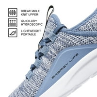 Bayan Moda Sneakers Bulut Yastık Saf koşu ayakkabıları Üzerinde Kayma yürüyüş ayakkabısı Açık Mavi Boyutu ABD