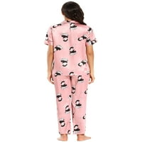 Benzersiz Pazarlık kadın Çiçek Düğme Aşağı Pijama Takımı Gecelik Pijama Setleri