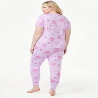 Joyspun Kadın Kısa Kollu Tişört ve Joggers Pijama Takımı, 2 Parça, S Beden 3X