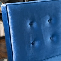 Asil Ev Kadife Modern Terlik Sandalye, Lacivert