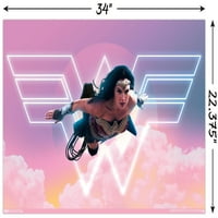 Çizgi Roman Filmi - Wonder Woman - Uçuş Duvar Posteri, 22.375 34
