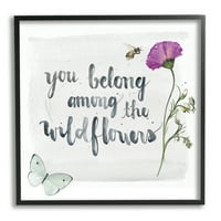 Stupell Industries, Jennifer Paxton Parker tarafından Tasarlanan 24 yaşındaki Kelebek Arı Çiçeği Kır Çiçekleri Arasındadır