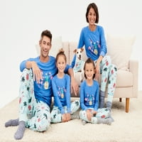 Derek kalp eşleşen aile Noel pijama erkek bebek ve kız Unise Flamingo Frost uyuyan