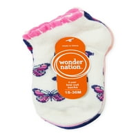 Wonder Nation Bebek Kızları Kısa Çorap, paket