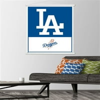 Los Angeles Dodgers - Manyetik Çerçeveli Logolu Duvar Posteri, 22.375 34