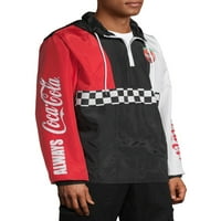 Coca Cola Erkek Kola Her Zaman Rüzgarlık Grafik Kapüşonlu Anorak Ceket