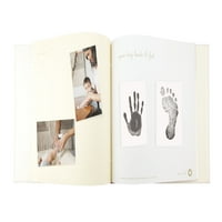 Temiz Dokunuşlu Mürekkep Pedi ve Süet Ciltli Pearhead Classic Babyprints Bebek Kitabı