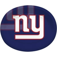 New York Giants Oval Tabaklar, 8'li Paket