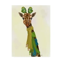 Marka Güzel Sanatlar 'Zürafa ve Eşarplar' Fab Funky'den Tuval Sanatı