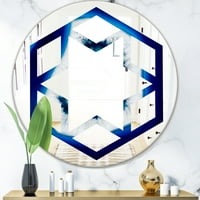 Designart 31.5 31.5 Mavi Modern Duvar Aynası