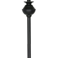 Cresswell Aydınlatma 59.25 Geleneksel Siyah Metal Zemin Lambası, LED Ampul Dahil