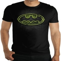 Batman Neon Logo Erkek ve Büyük Erkek grafikli tişört