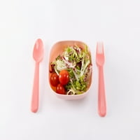 Bölgeniz Plastik PP Yemek Takımı Pembe Set - Çeşitli Renk