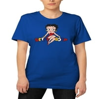 Betty Boop Kadın Gençler Otur Kısa Kollu grafikli tişört