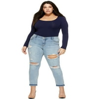 Sofia Vergara Artı Boyutu Bagi Erkek Arkadaşı Orta Katlı Jean tarafından Sofia Jeans