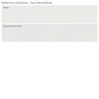 Özel Yansımalar Koleksiyonu, 2 Akülü Fau Ahşap Jaluzi, Kumlanmış Beyaz, 47 Genişlik 48 Uzunluk