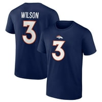 Erkek Fanatikleri Markalı Russell Wilson Donanma Denver Broncos Atletik Koordinatörü T-Shirt