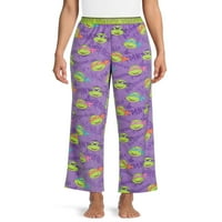 Nickelodeon kadın ve kadın Artı Boyutu Teenage Mutant Ninja Turtles Peluş Uyku Pantolon, Boyutları XS-3X