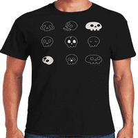 Grafik Amerika Cadılar Bayramı Ürkütücü Kafatasları İskelet erkek grafikli tişört