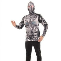 Erkek Robot Maskesi Kapüşonlu Kostüm