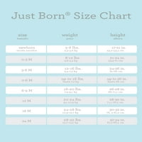 Just Born® Organik Erkek Bebek Tulumu, 4'lü Paket